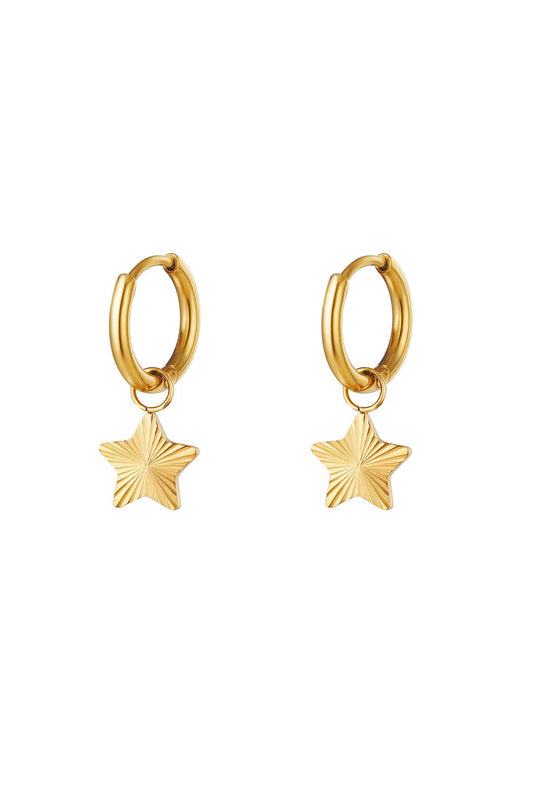 Star oorbellen (goud)